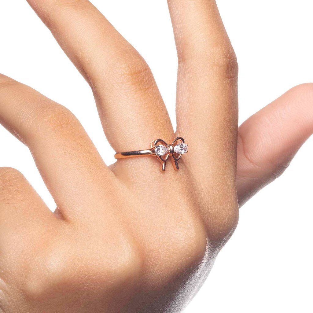 Cincin Emas 7k - Twist Ribbon Gold Ring - Lumina Collection - Juene Jewelry - Juene