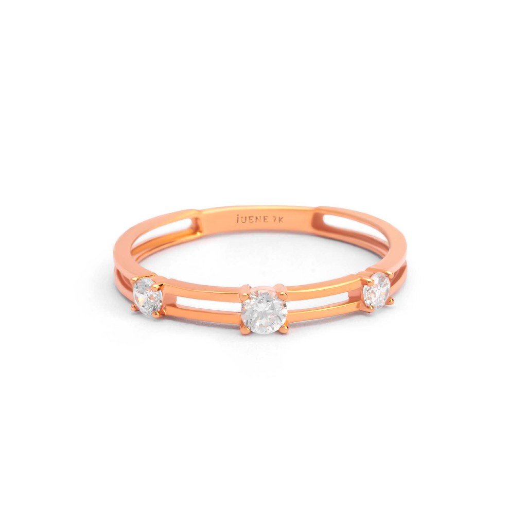 Cincin Emas 7k - Via Gold Ring - Alaina Collection - Juene Jewelry - Juene