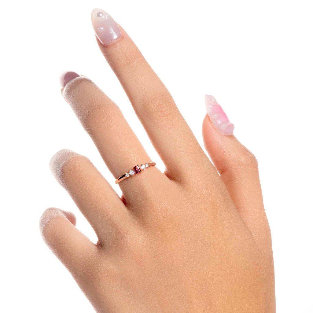 Cincin Emas 7k - Zarna Gold Ring - Luxxe 04 Collection - Juene Jewelry - Juene