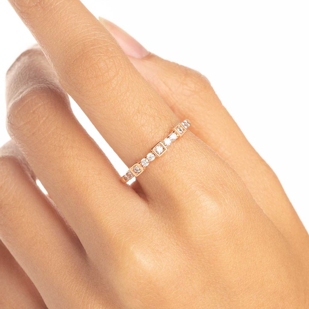Cincin Emas 7k - Ziva Gold Ring - Alaina Collection - Juene Jewelry - Juene