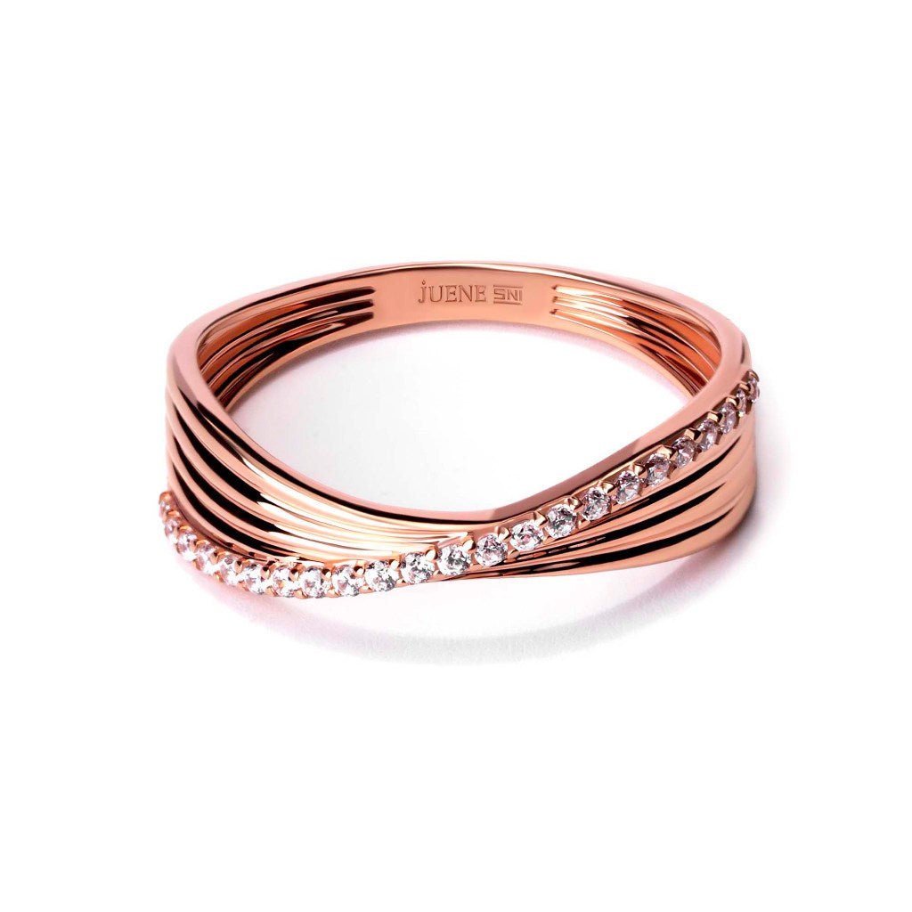 Cincin Emas 8K - Bianca Gold Ring - Savara Collection - Juene Jewelry - Juene