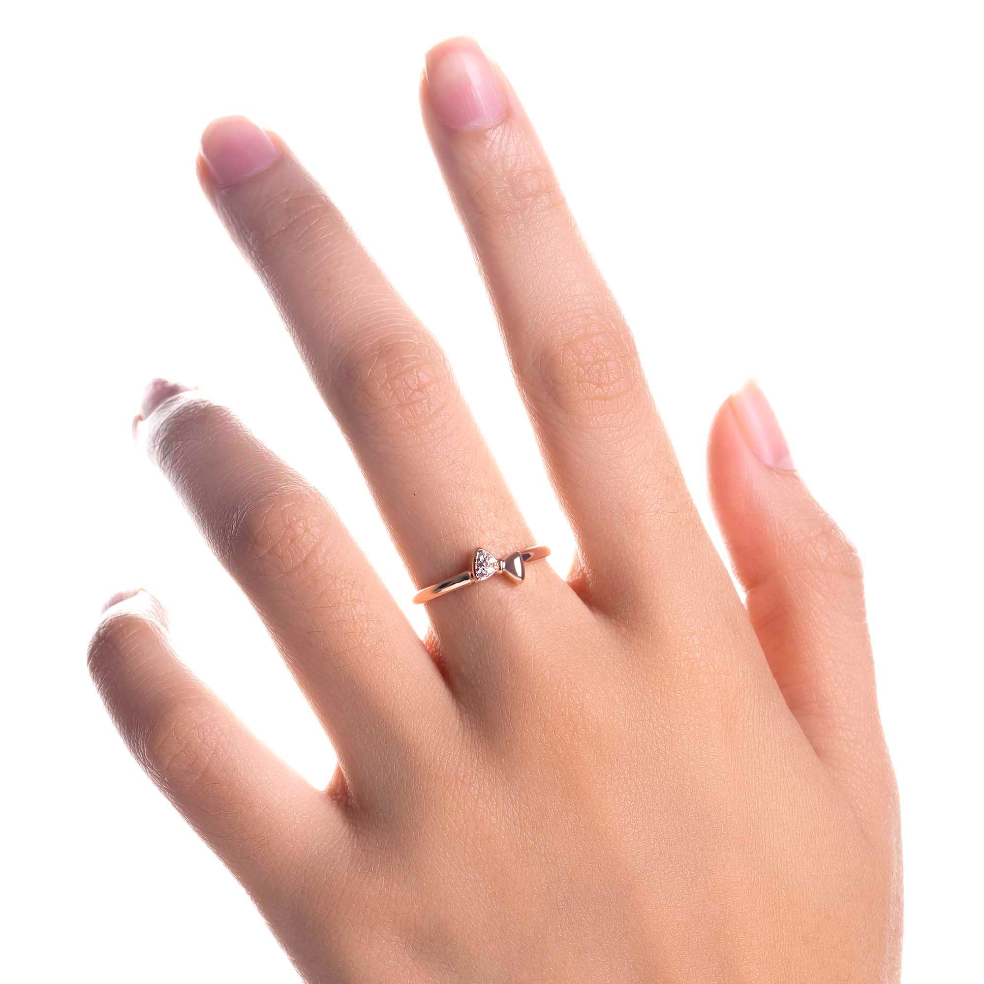 Cincin Emas 8k - Bow Gold Ring - Evelina Collection - Juene Jewelry - Juene Jewelry