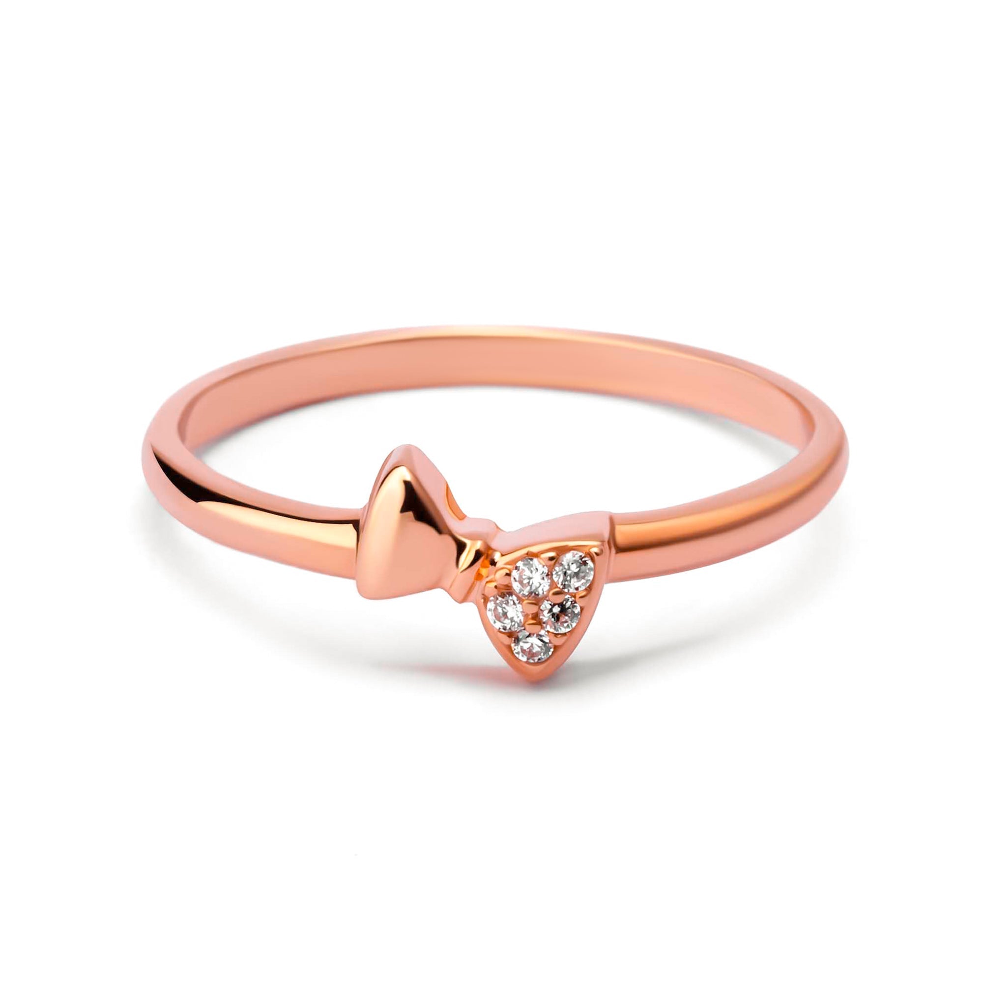 Cincin Emas 8k - Bow Gold Ring - Evelina Collection - Juene Jewelry - Juene Jewelry