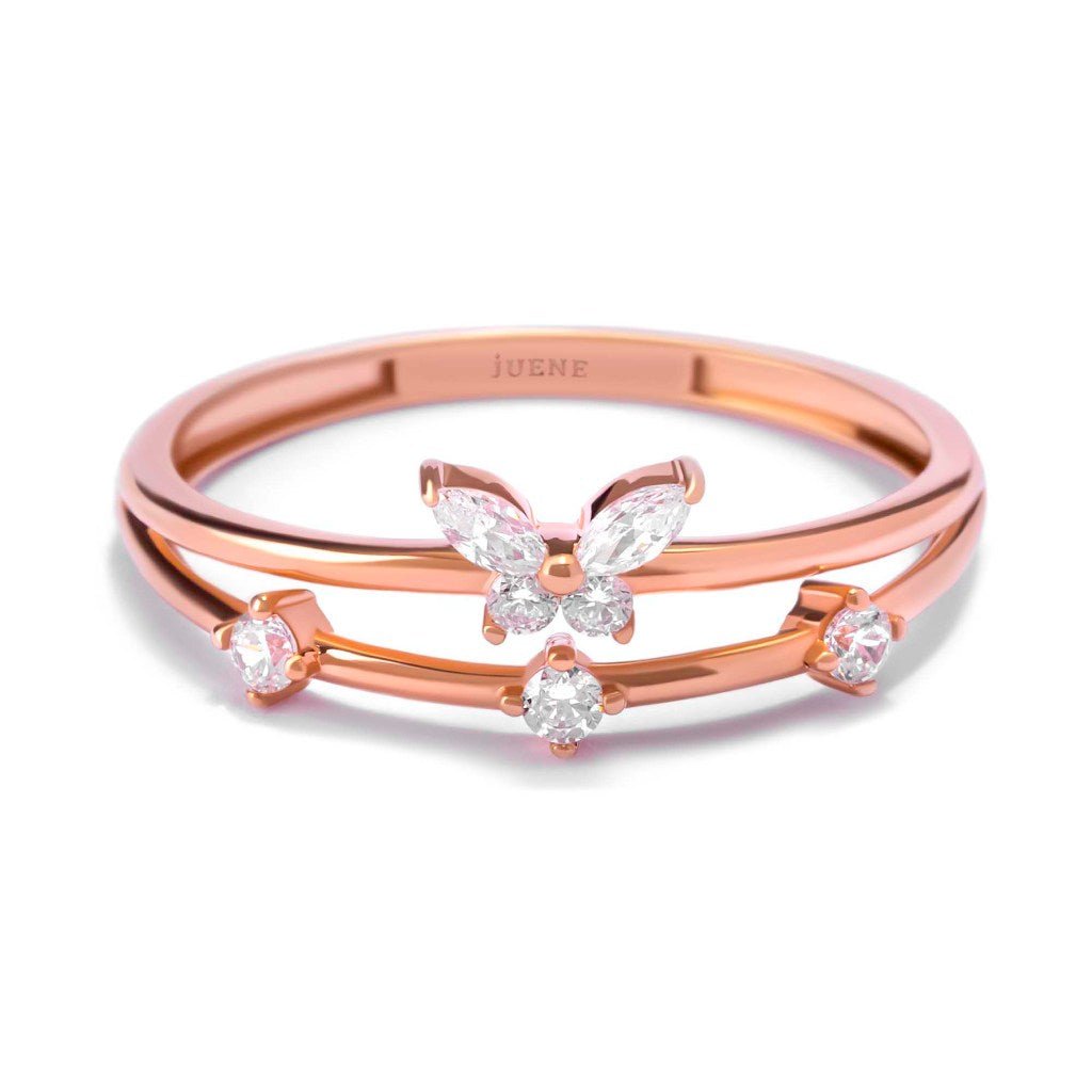 Cincin Emas 8K - Butterfly Gold Ring - Brianeta Collection - Juene Jewelry - Juene Jewelry