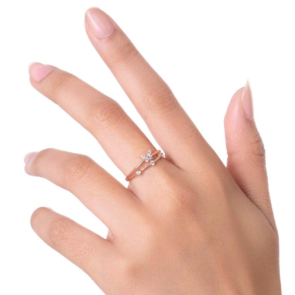 Cincin Emas 8K - Butterfly Gold Ring - Brianeta Collection - Juene Jewelry - Juene Jewelry