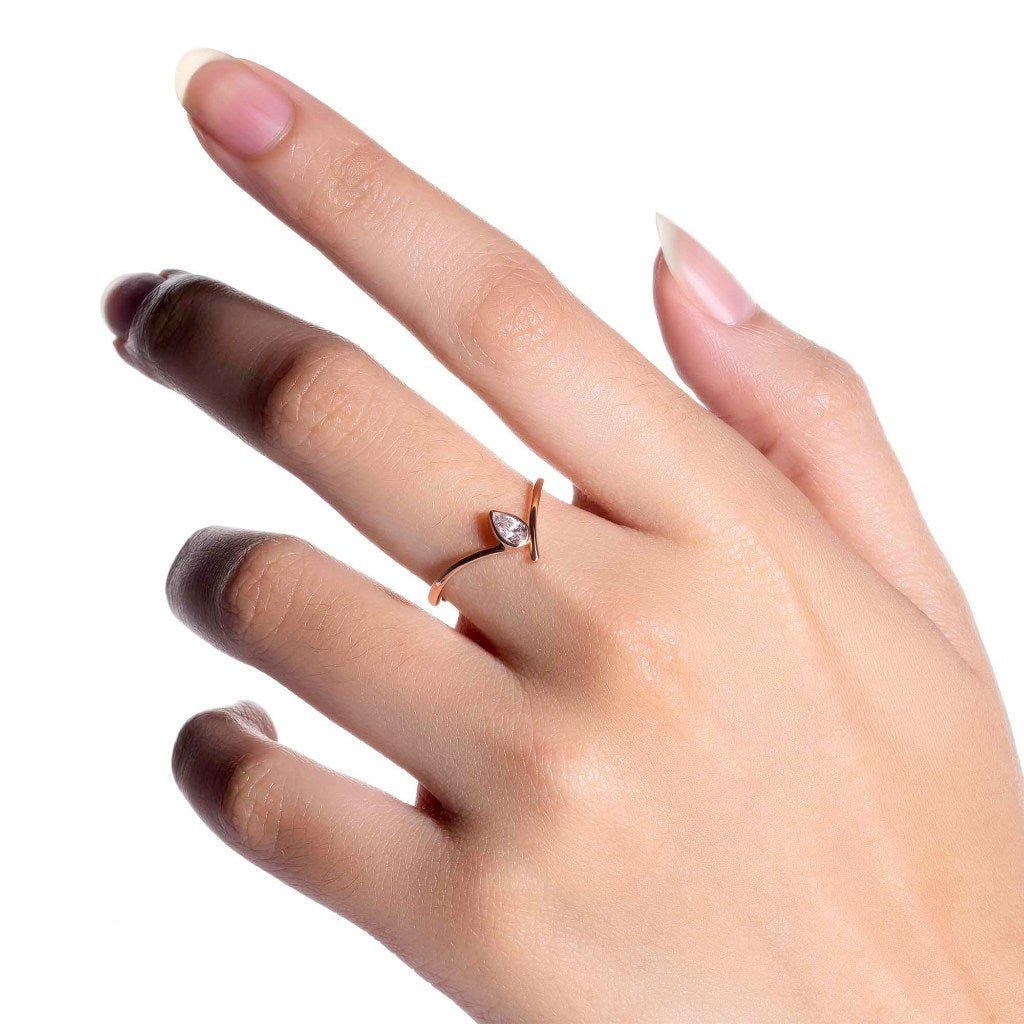 Cincin Emas 8K - Ciara Gold Ring - Veya Collection - Juene Jewelry - Juene