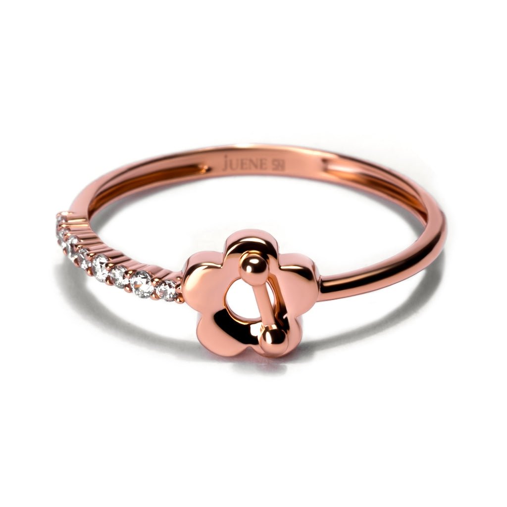 Cincin Emas 8K - Gia Gold Ring - Fiora Collection - Juene Jewelry - Juene Jewelry