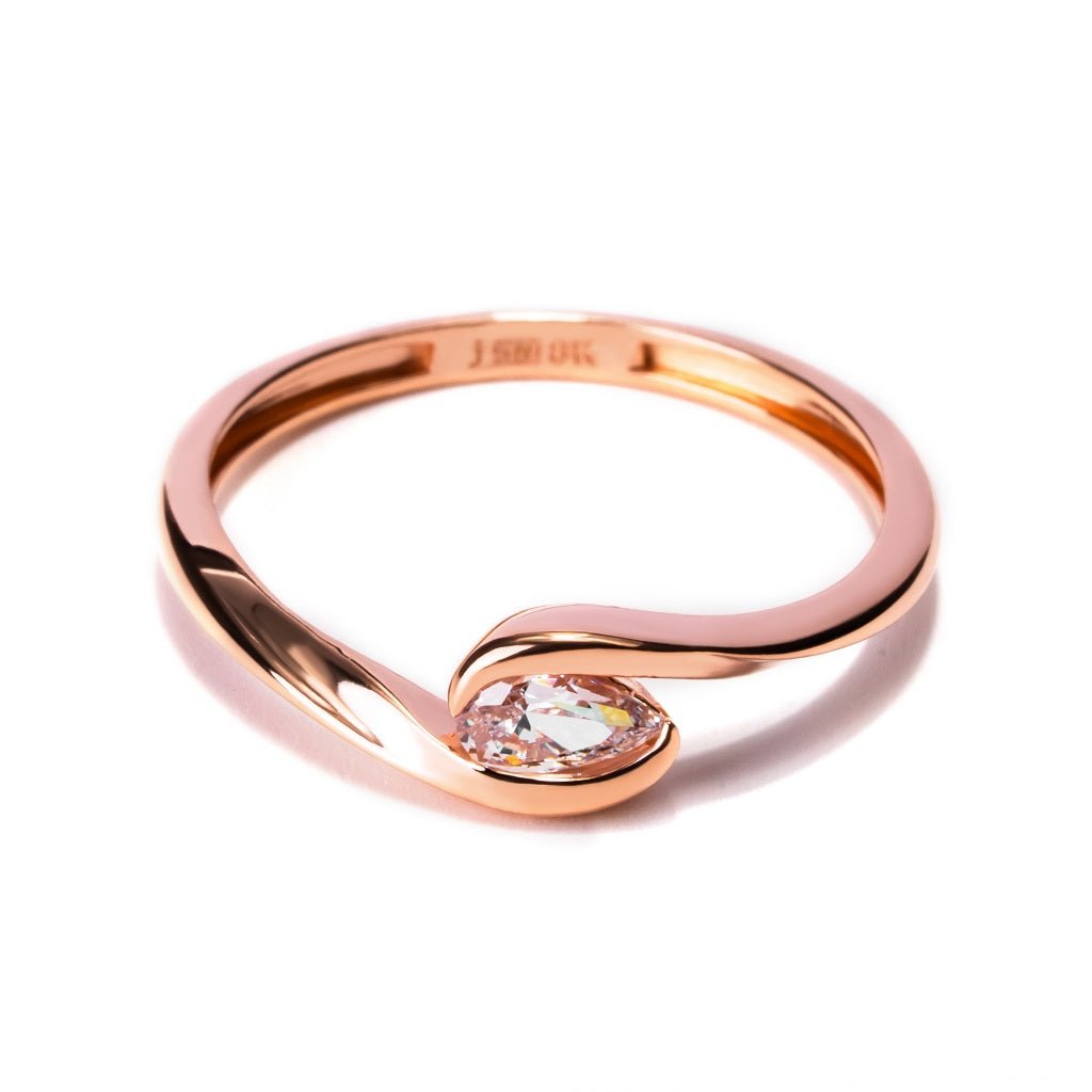 Cincin Emas 8K - Gisya Gold Ring 01 - Viviene Collection - Juene Jewelry - Juene