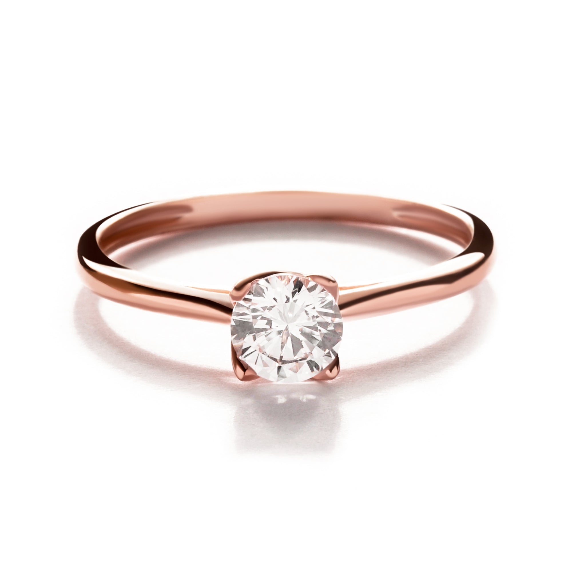 Cincin Emas 8K - Grace Solitaire Gold Ring - Evelina Collection - Juene Jewelry - Juene Jewelry