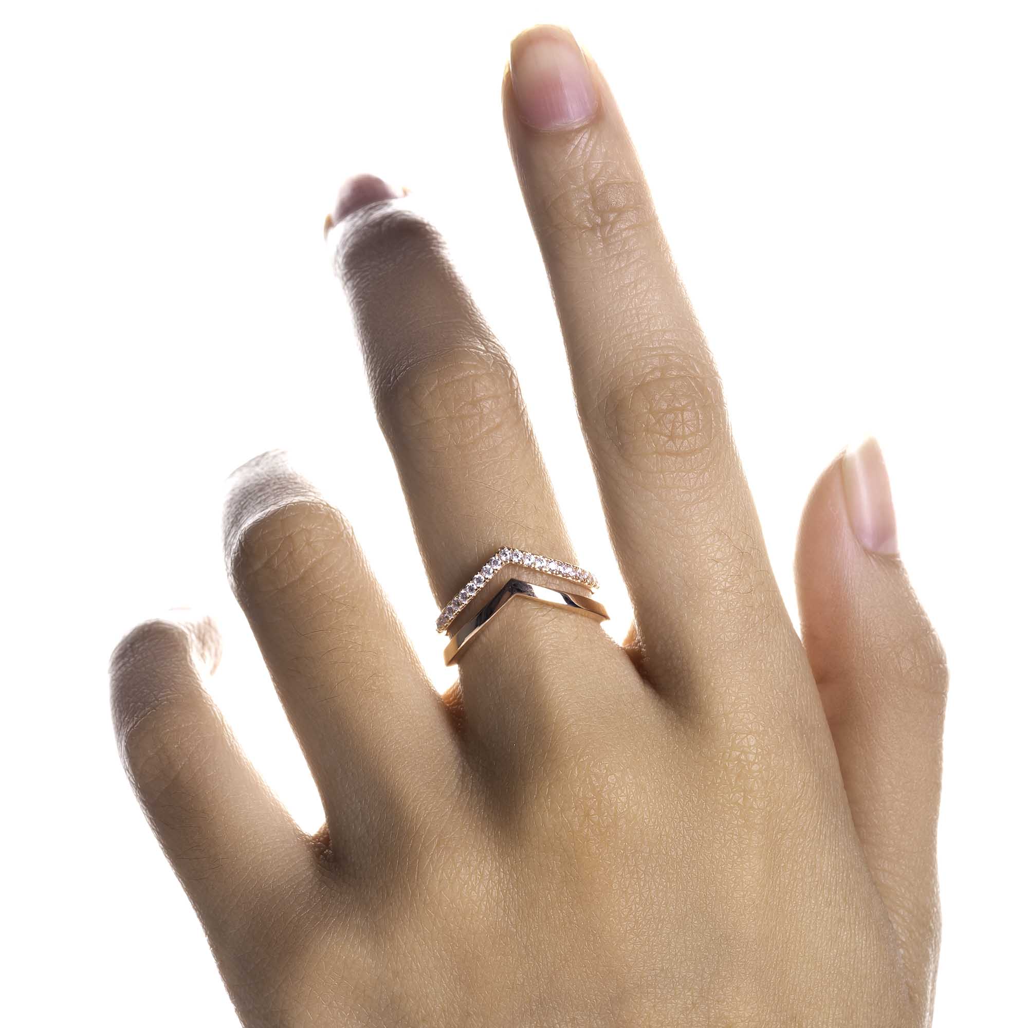 Cincin Emas 8K - Iris Solitaire Gold Ring - Evelina Collection - Juene Jewelry - Juene Jewelry