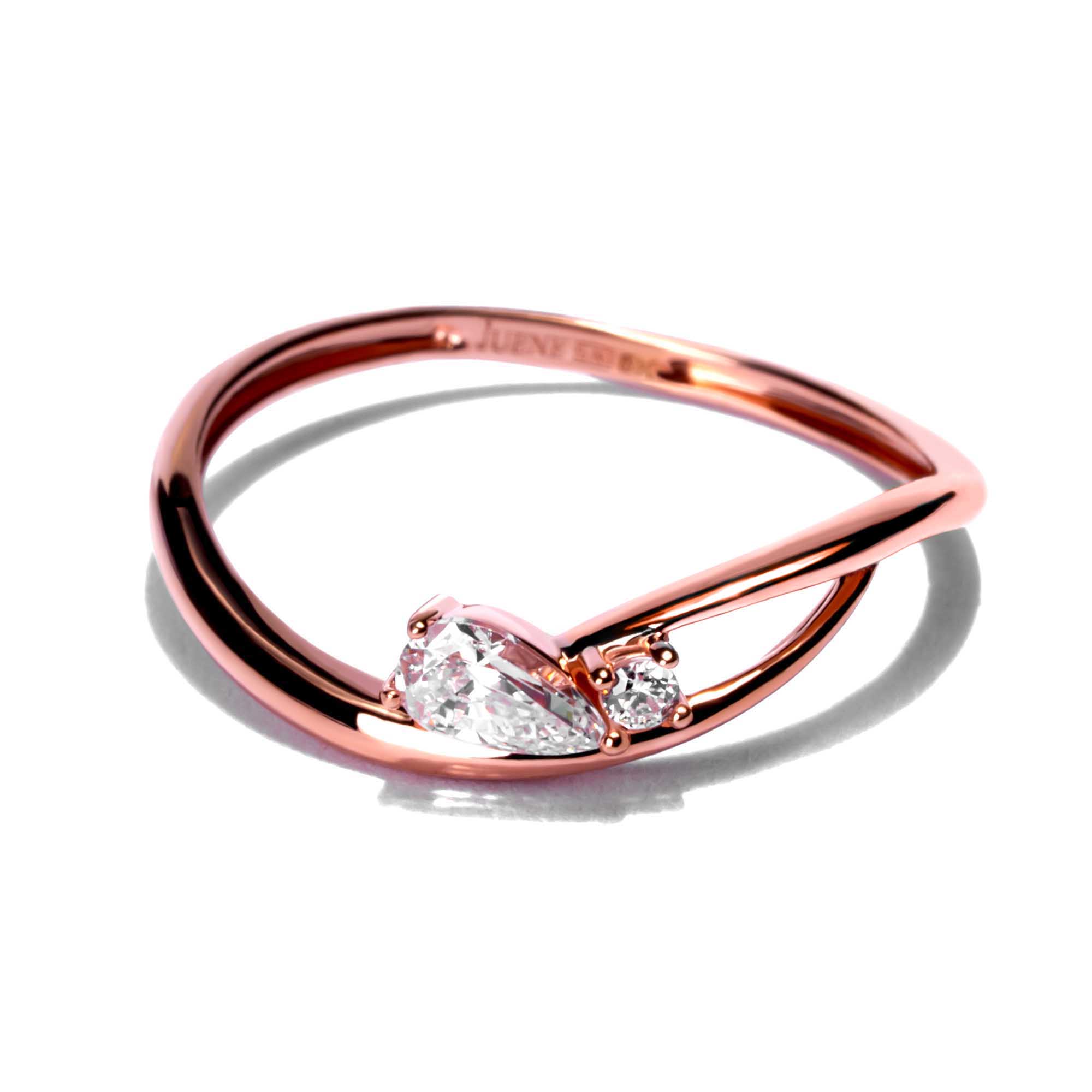 Cincin Emas 8K - Lena Gold Ring - Fiora Collection - Juene Jewelry - Juene Jewelry