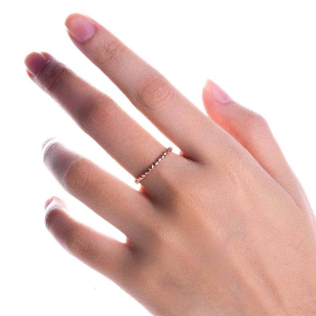 Cincin Emas 8k - Lily Gold Ring - Evelina Collection - Juene Jewelry - Juene Jewelry