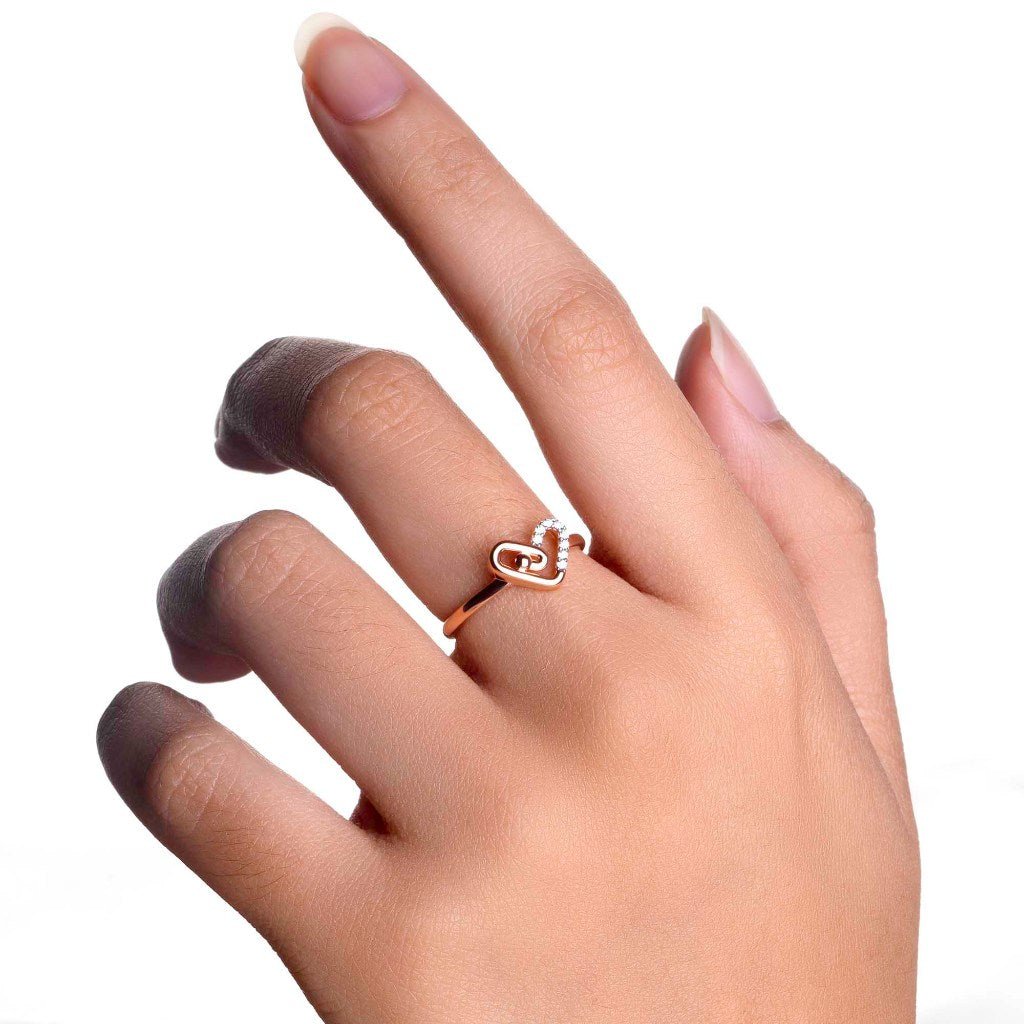 Cincin Emas 8K - Love Link Gold Ring - Savara Collection - Juene Jewelry - Juene