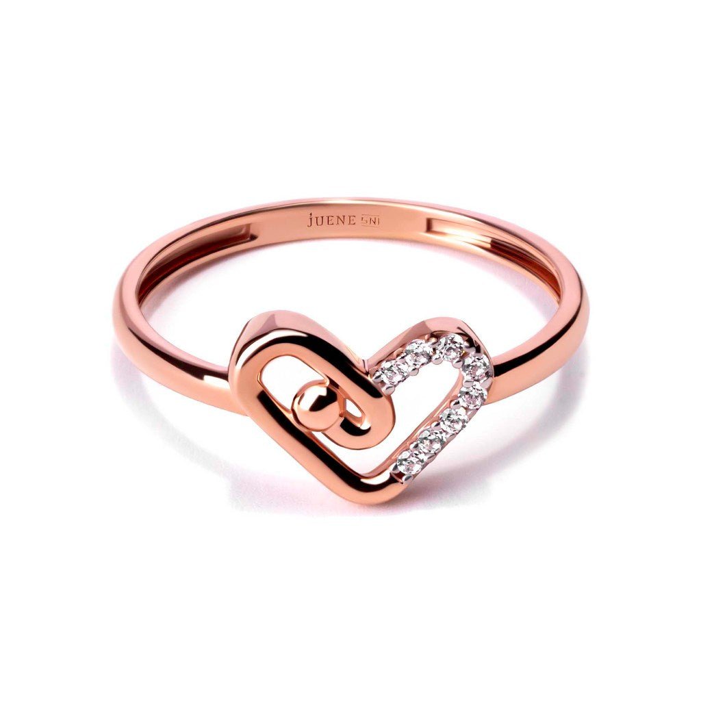 Cincin Emas 8K - Love Link Gold Ring - Savara Collection - Juene Jewelry - Juene