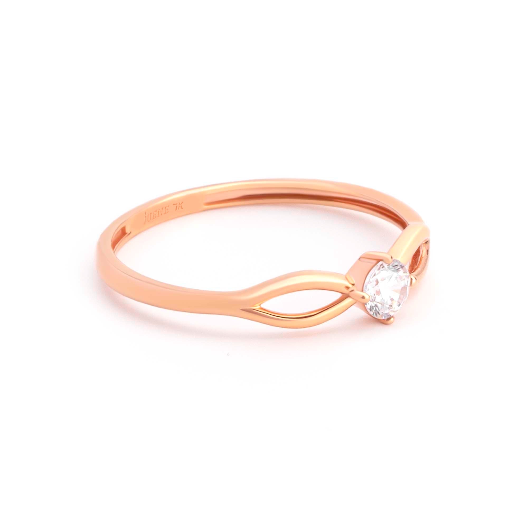 Cincin Emas 8k - Mira Gold Ring - tally Collection - Juene Jewelry - Juene Jewelry