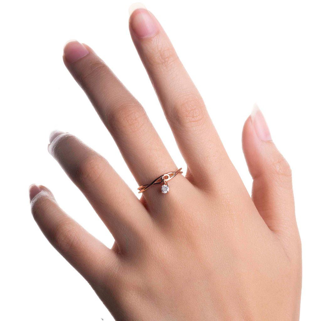 Cincin Emas 8K - Neva Gold Ring - Fiora Collection - Juene Jewelry - Juene Jewelry