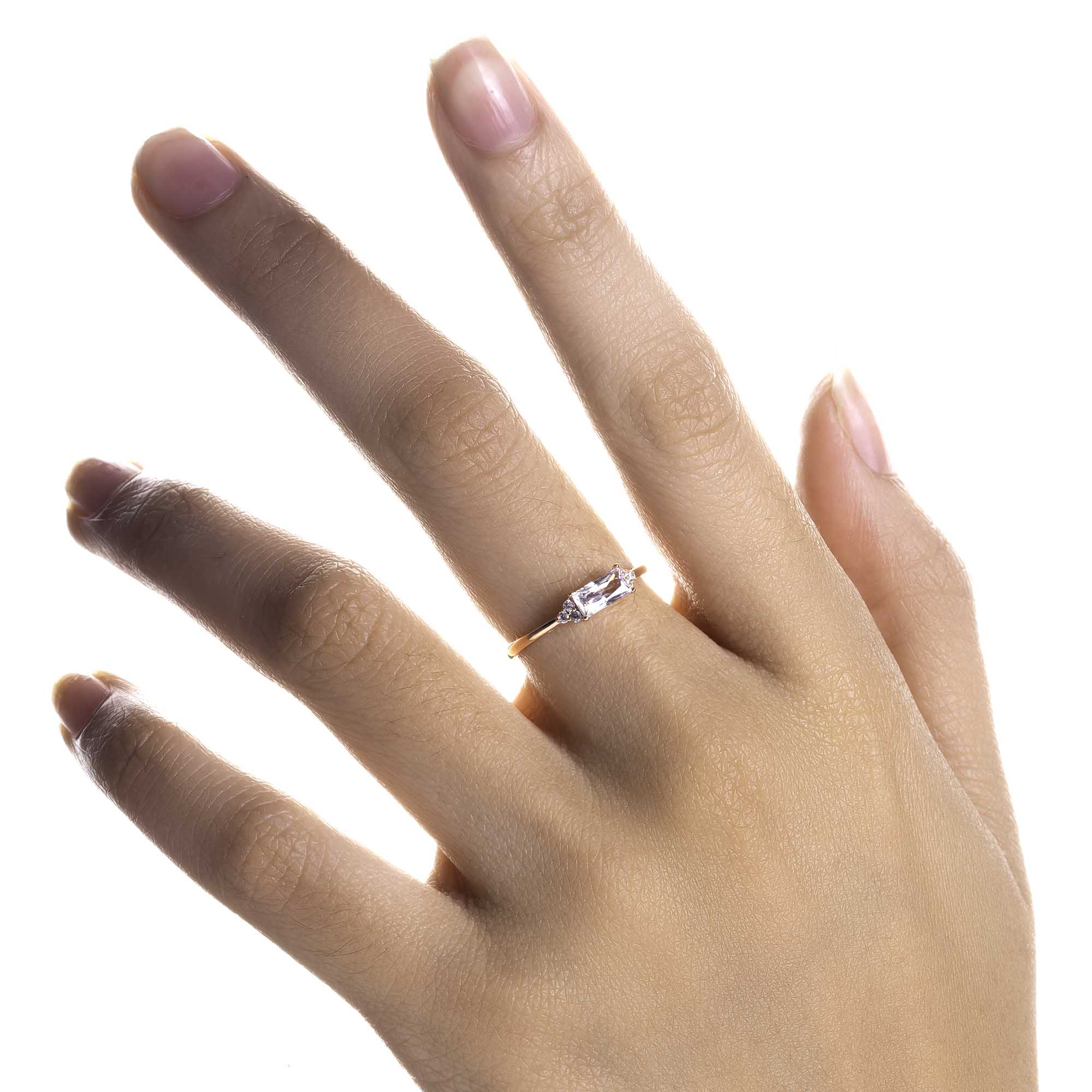 Cincin Emas 8k - Nora Gold Ring 02 - Evelina Collection - Juene Jewelry - Juene Jewelry