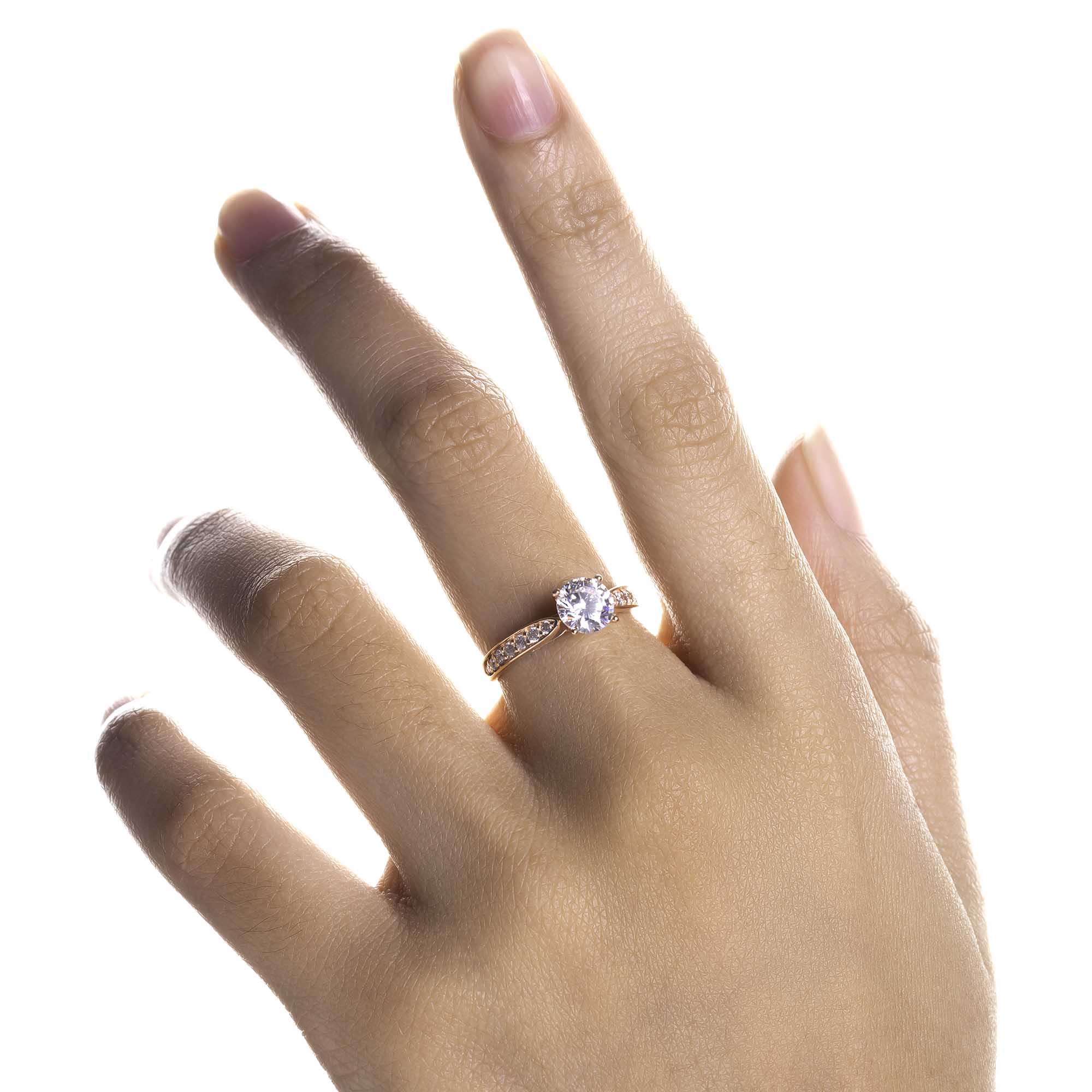 Cincin Emas 8K - Serena Solitaire Gold Ring - Evelina Collection - Juene Jewelry - Juene Jewelry