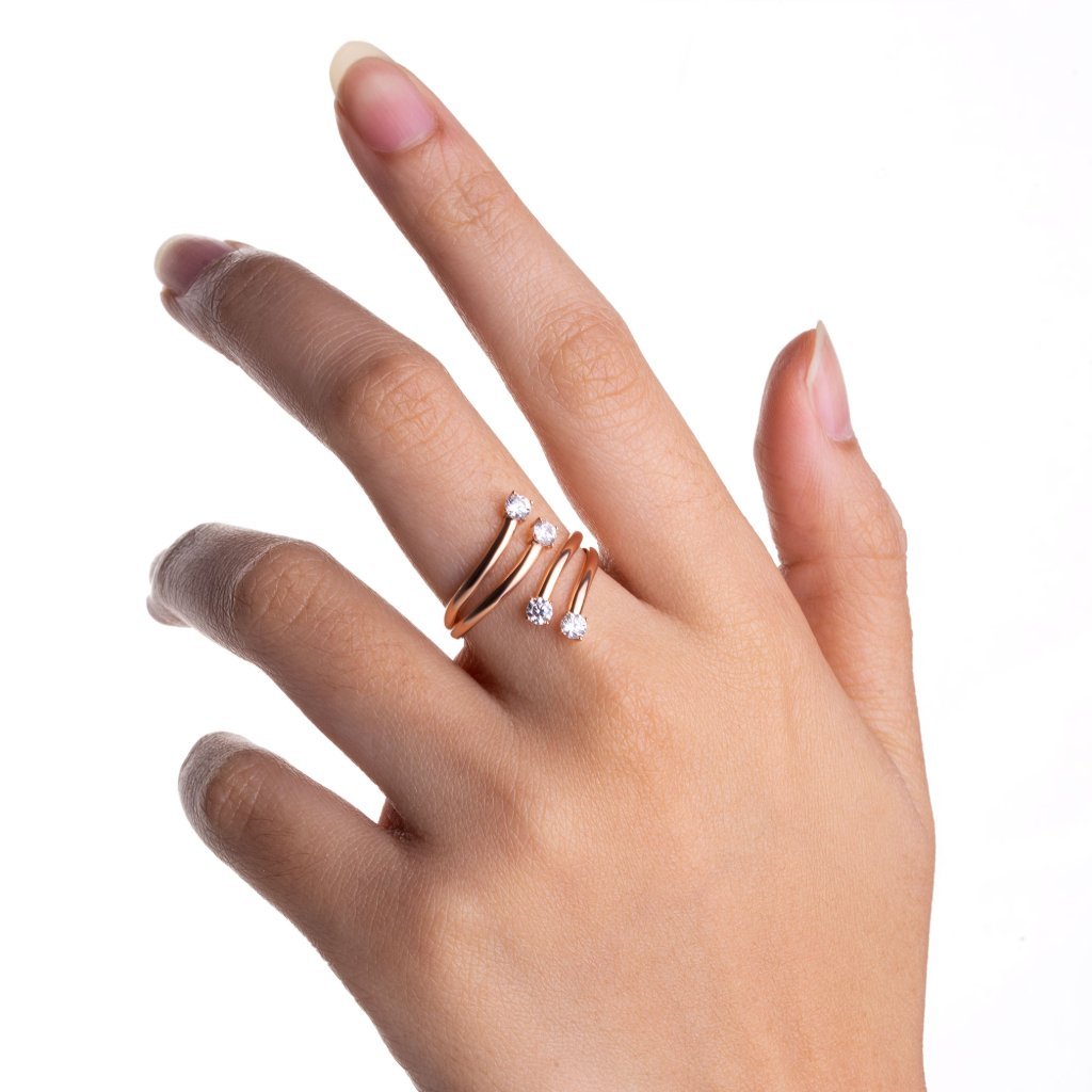 Cincin Emas 8K - Sila Gold Ring 01 - Viviene Collection - Juene Jewelry - Juene