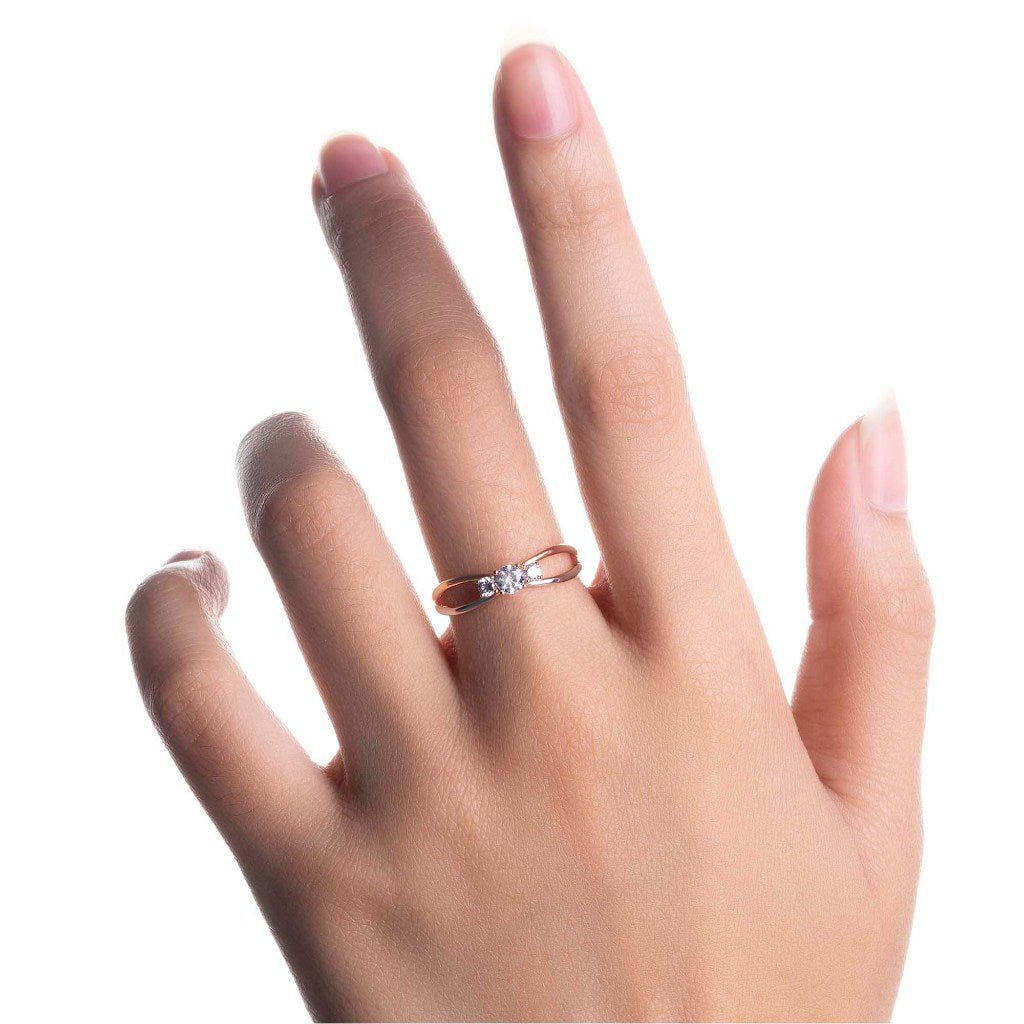 Cincin Emas 8K - Via Gold Ring - Fiora Collection - Juene Jewelry - Juene Jewelry