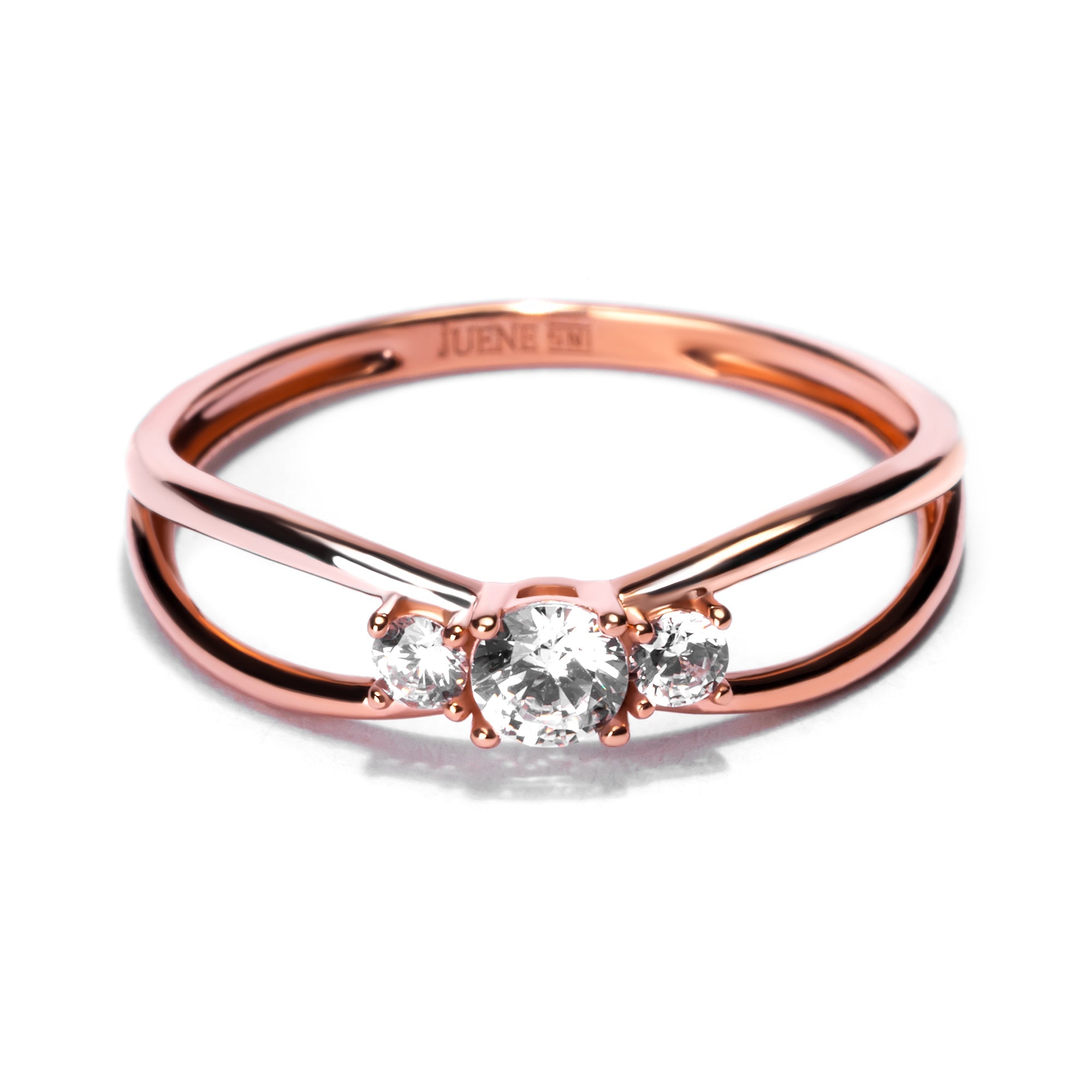 Cincin Emas 8K - Via Gold Ring - Fiora Collection - Juene Jewelry - Juene Jewelry