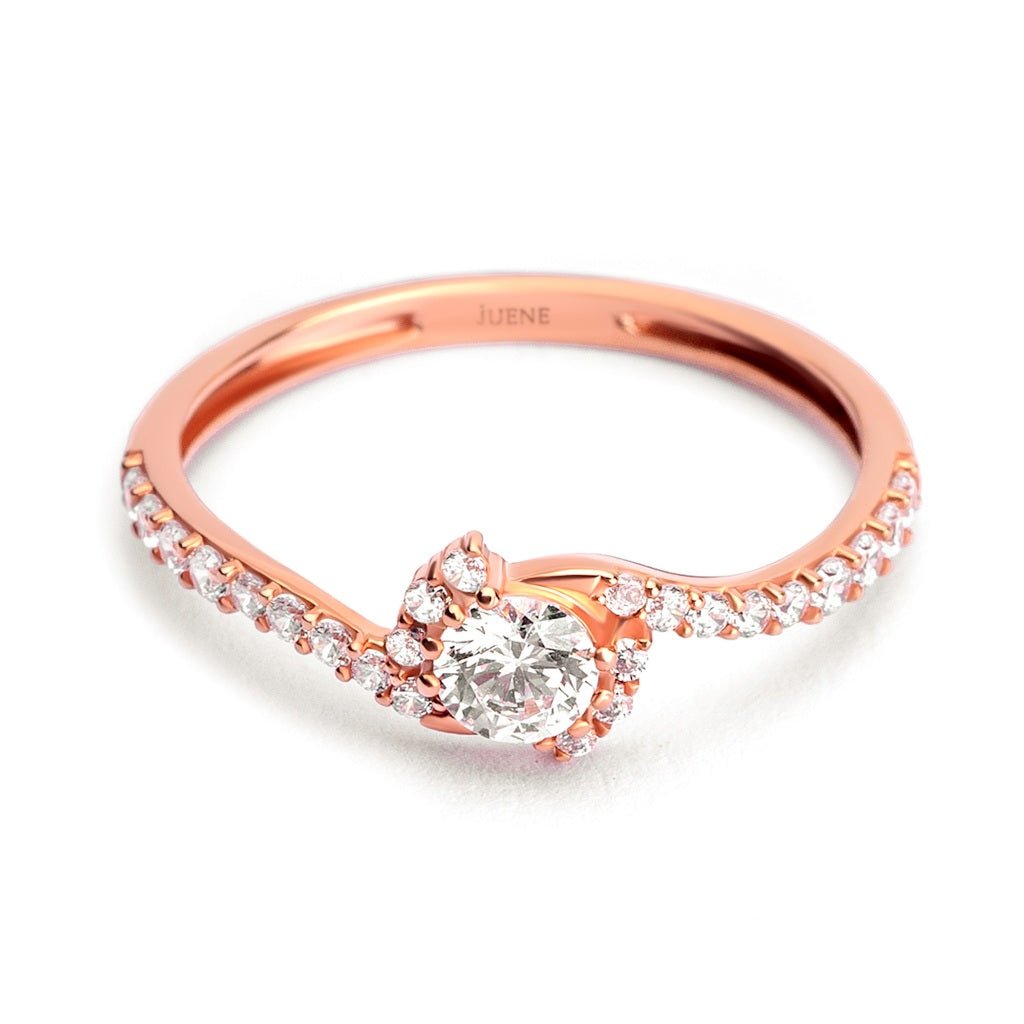 Cincin Serut Emas 7k - Cyara Gold Ring - Avelia Collection - Juene Jewelry - Juene