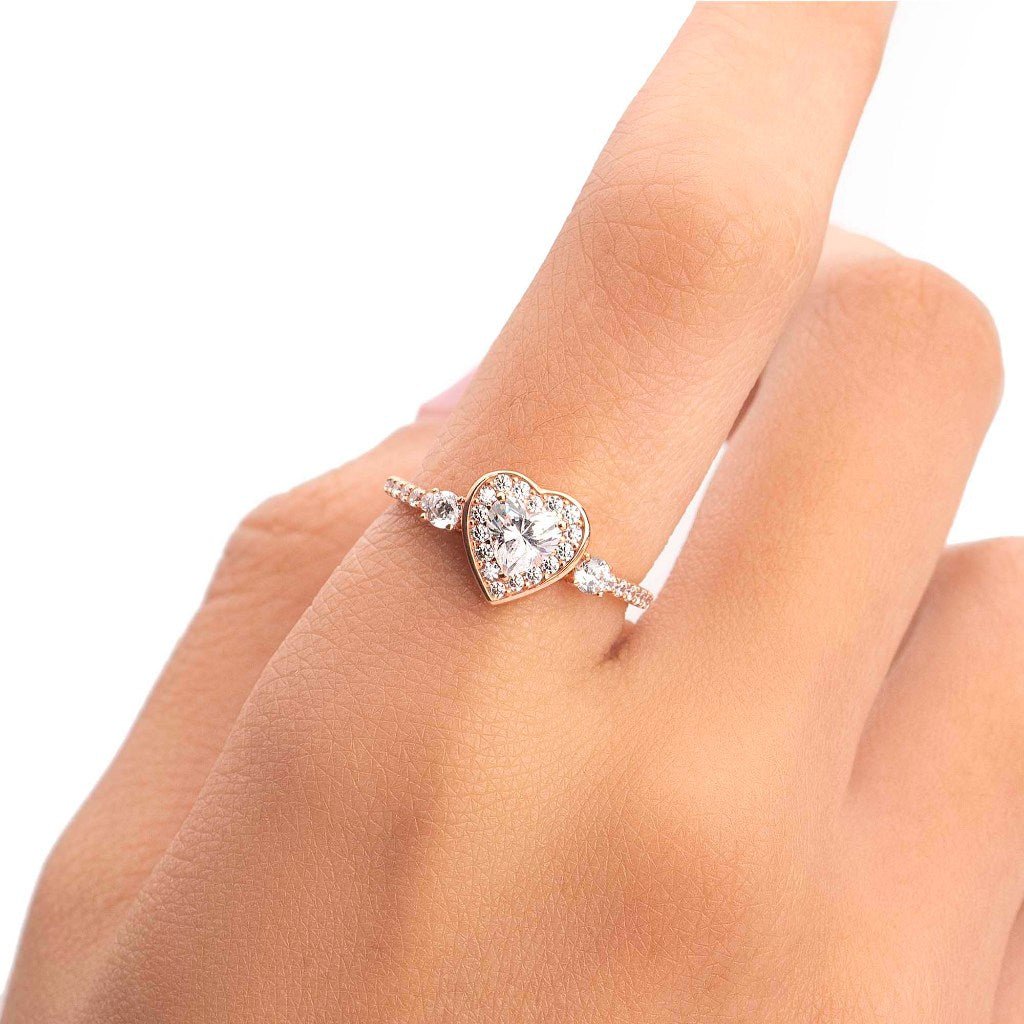 Cincin Serut Emas 7k - Heart Gold Ring - Avelia Collection - Juene Jewelry - Juene