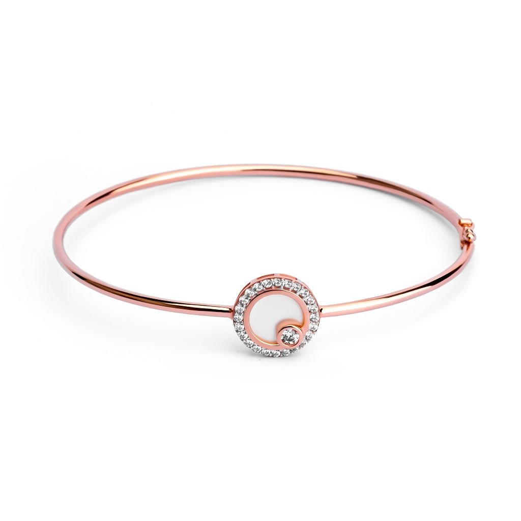 Gelang Emas 7k - Alina Gold Bangle - Mother of Pearl Collection - Juene Jewelry - Juene