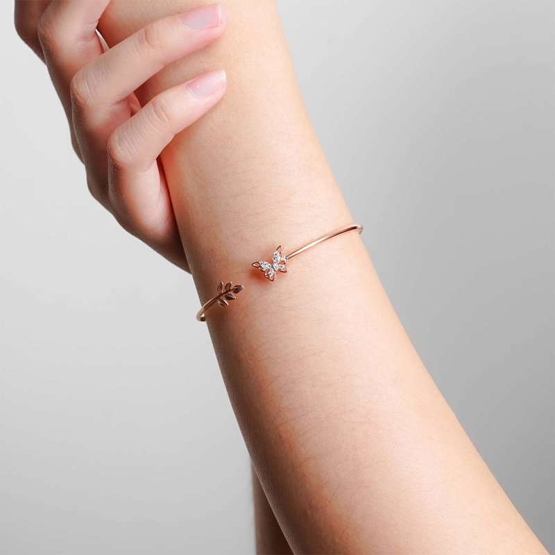 Gelang Emas 7k - Camila Gold Bangle - Garden Collection - Juene Jewelry - Juene