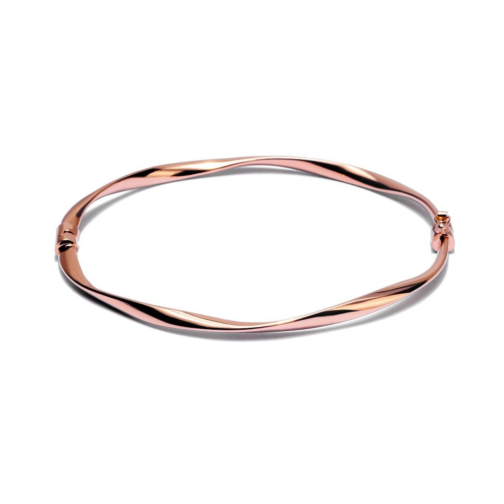 Gelang Emas 7k - Curvey Gold Bangle - Luxxe 03 Collection - Juene Jewelry - Juene