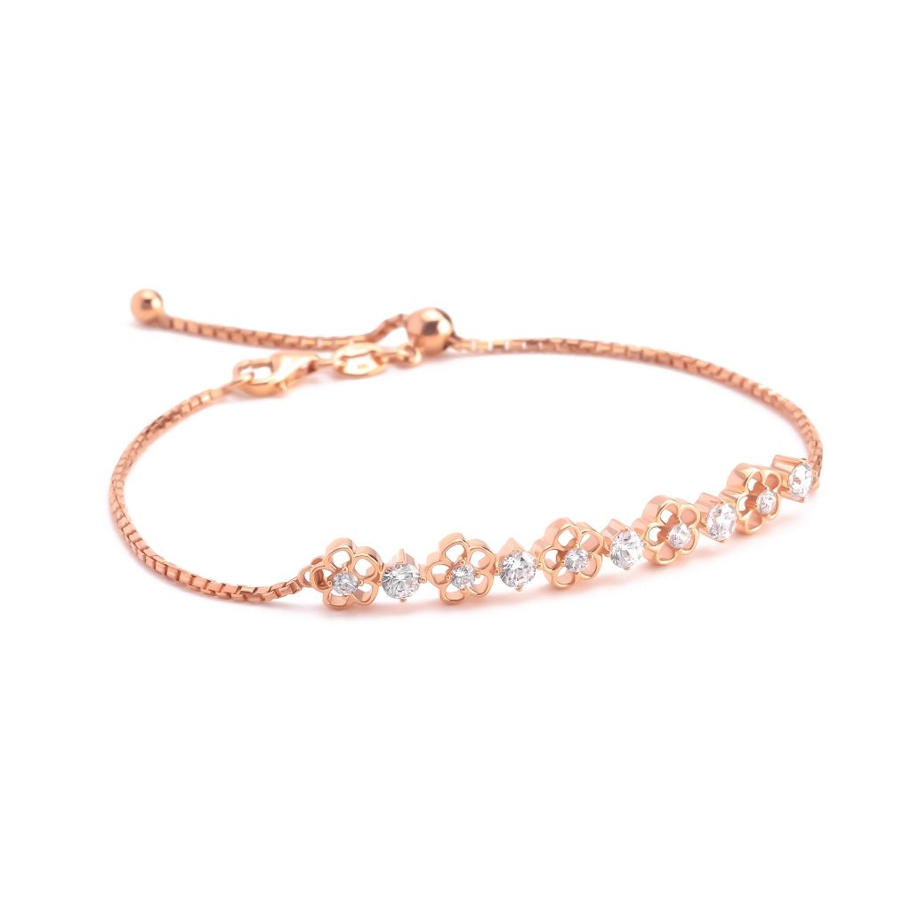 Gelang Emas 7k - Daisy Gold Bracelet - Adorn Collection - Juene Jewelry - Juene