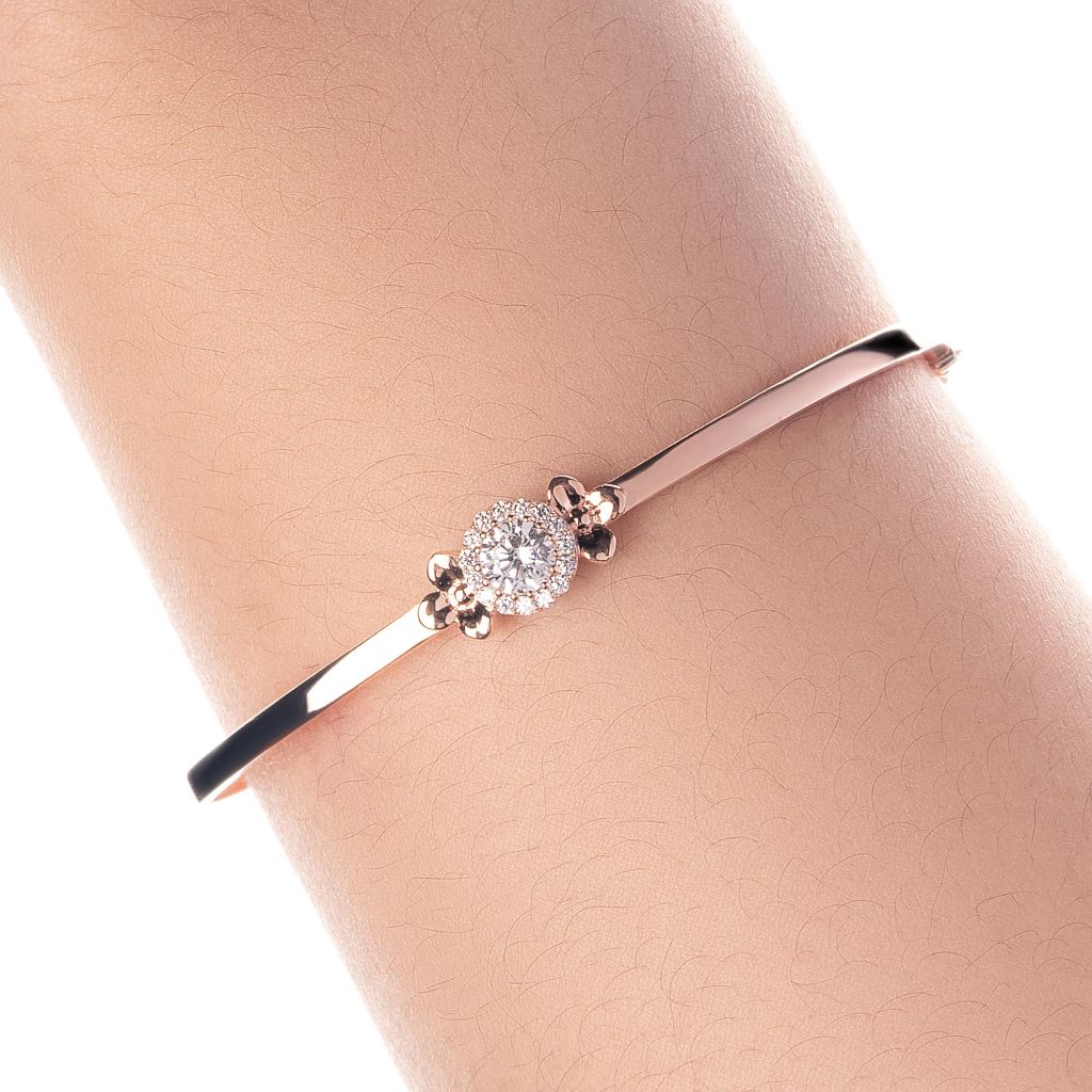 Gelang Emas 7k - Dawn Gold Bangle - With Love Collection - Cassandra Lee x Juene Jewelry - Juene