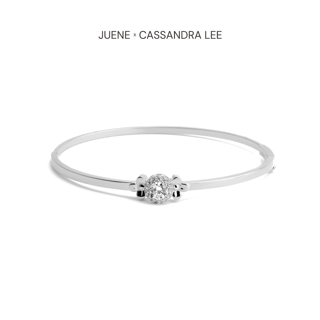 Gelang Emas 7k - Dawn Gold Bangle - With Love Collection - Cassandra Lee x Juene Jewelry - Juene