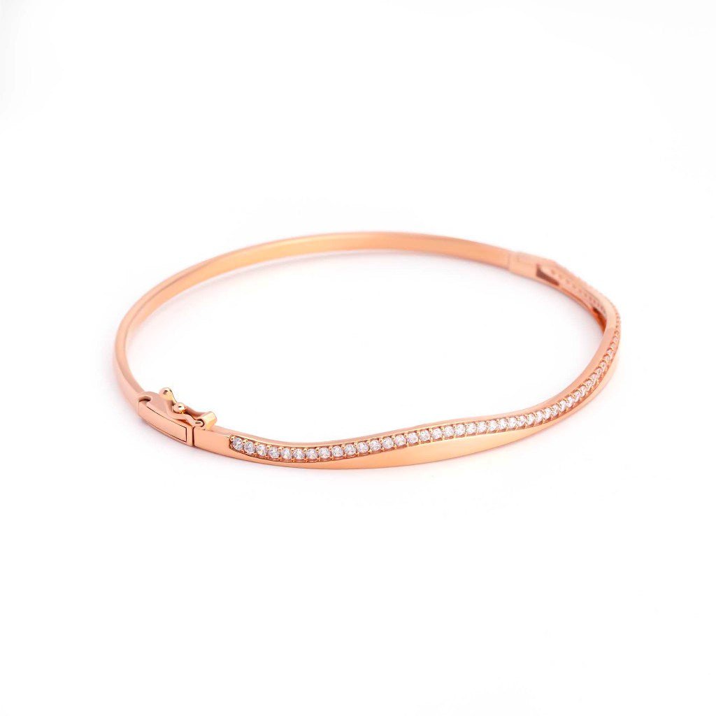Gelang Emas 7k - Hazel Gold Bangle - Adorn Collection - Juene Jewelry - Juene