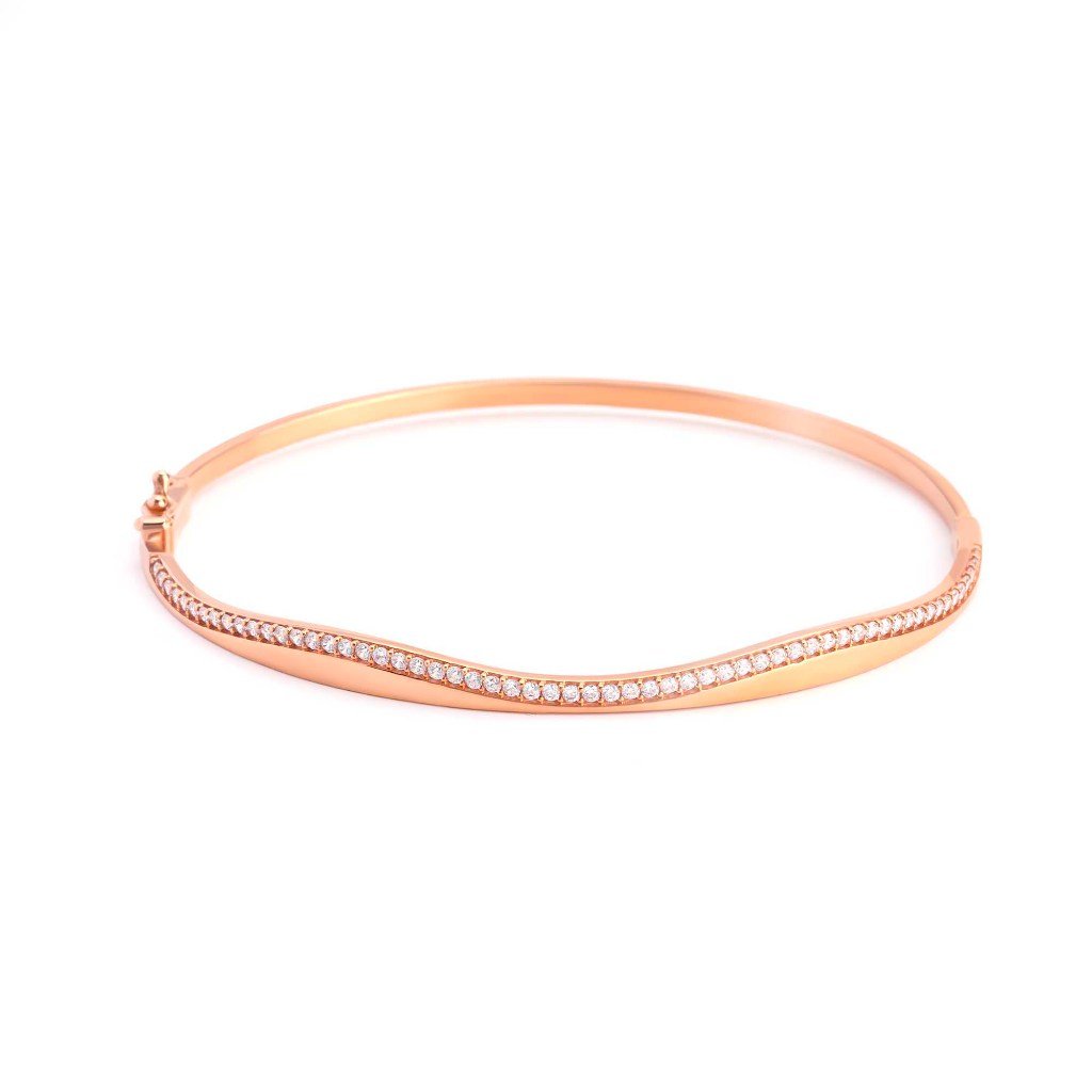 Gelang Emas 7k - Hazel Gold Bangle - Adorn Collection - Juene Jewelry - Juene
