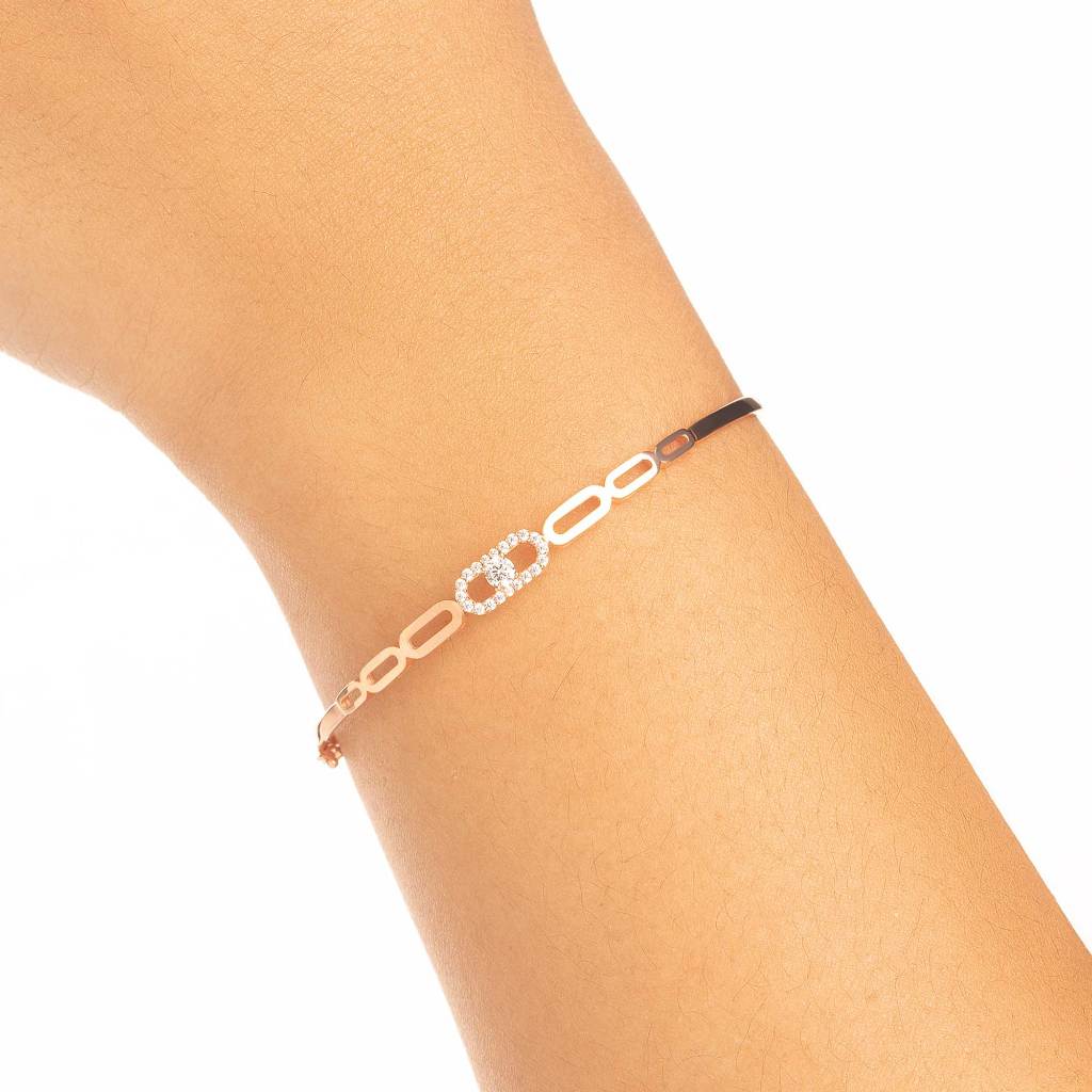 Gelang Emas 7k - Link Gold Bangle - Alaina Collection - Juene Jewelry - Juene