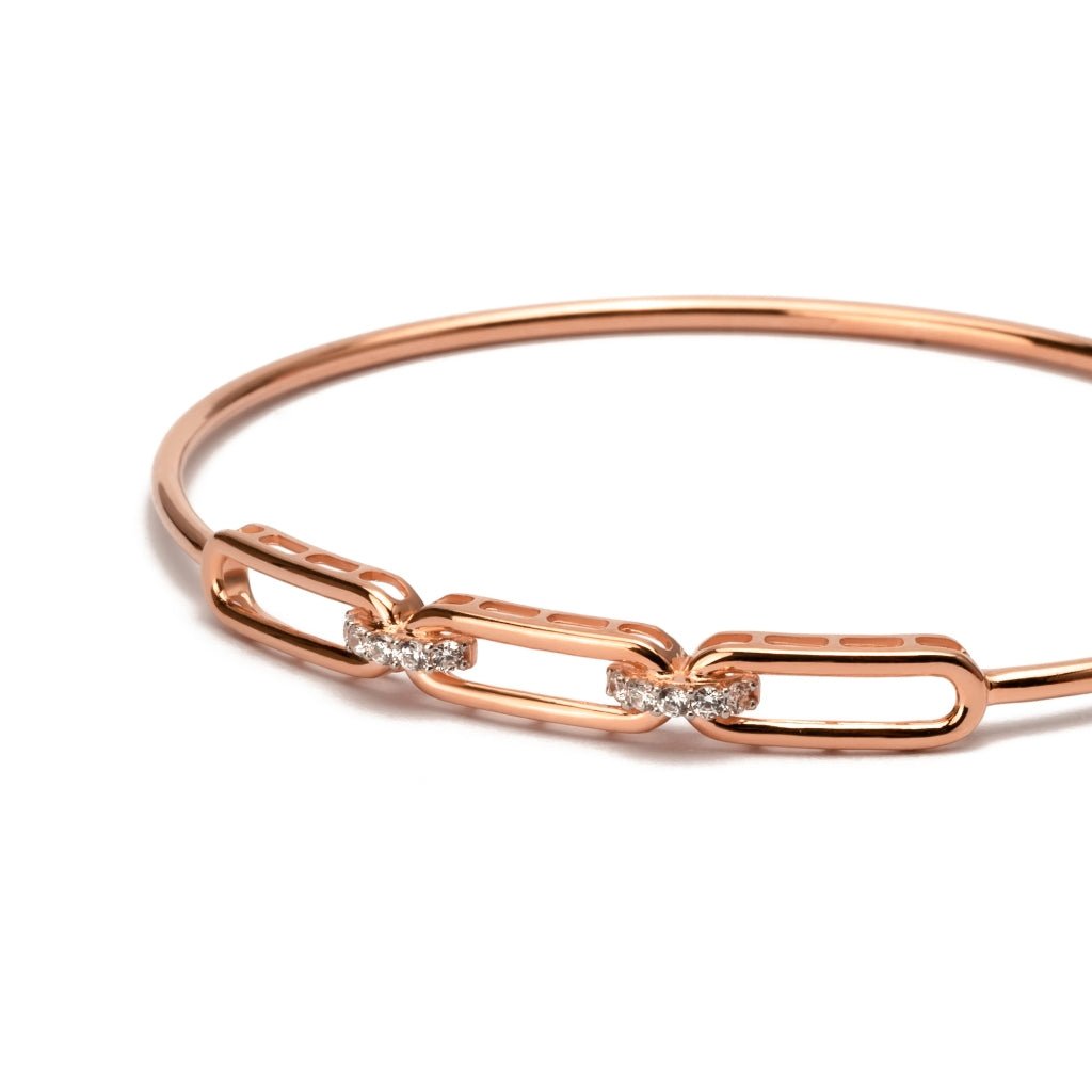 Gelang Emas 7k - Mila Gold Bangle - Quadra Collection - Juene Jewelry