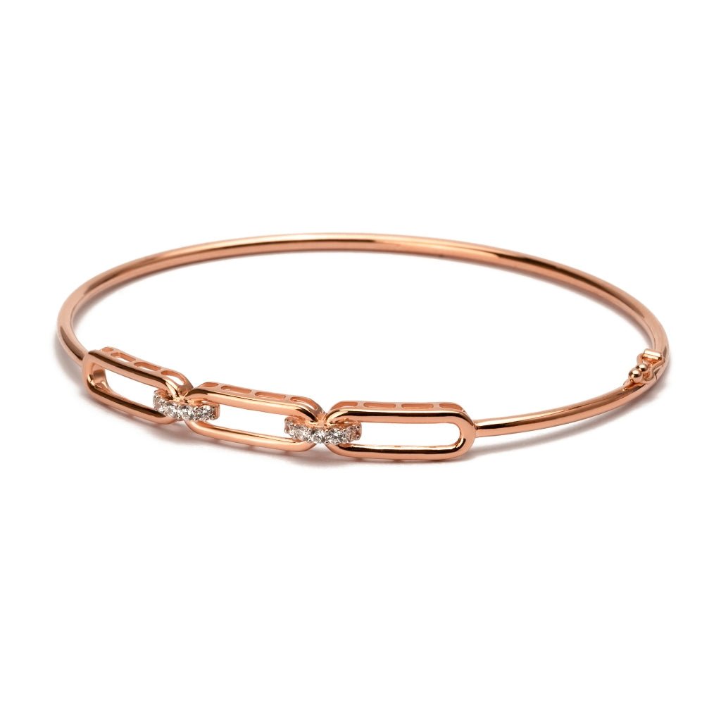 Gelang Emas 7k - Mila Gold Bangle - Quadra Collection - Juene Jewelry