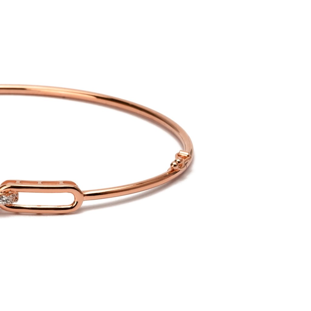 Gelang Emas 7k - Mila Gold Bangle - Quadra Collection - Juene Jewelry