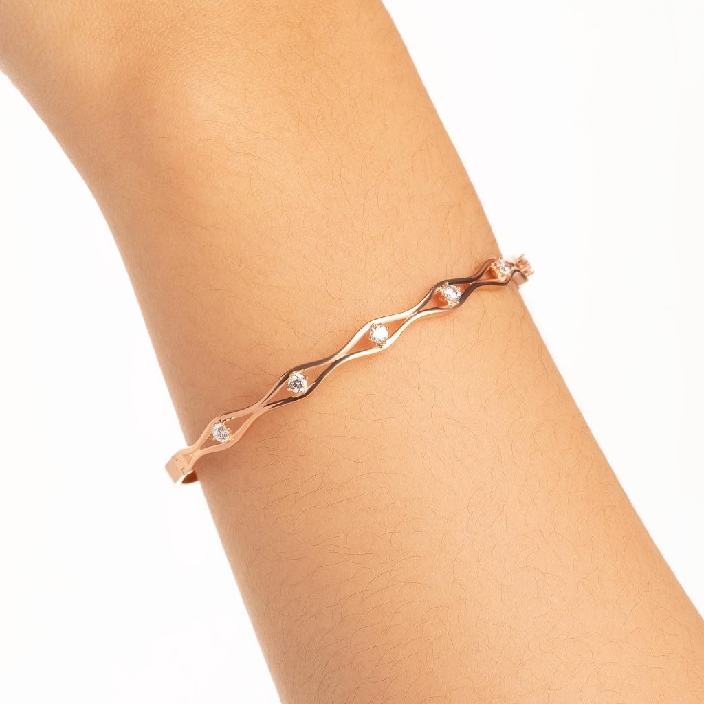 Gelang Emas 7k - Prana Gold Bangle - Adorn 03 Collection - Juene Jewelry - Juene