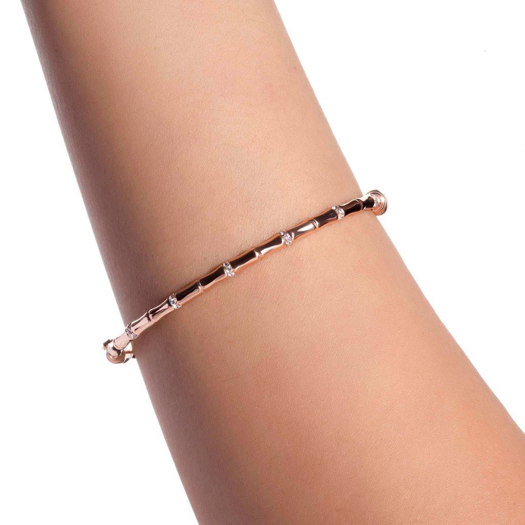 Gelang Emas 8K - Bamboo Gold Bangle - Veya Collection - Juene Jewelry - Juene