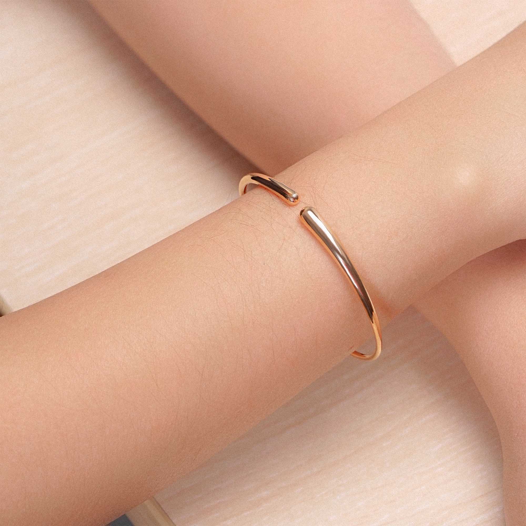 Gelang Emas 8K - Blaze Gold Bangle - Veya Collection - Juene Jewelry - Juene