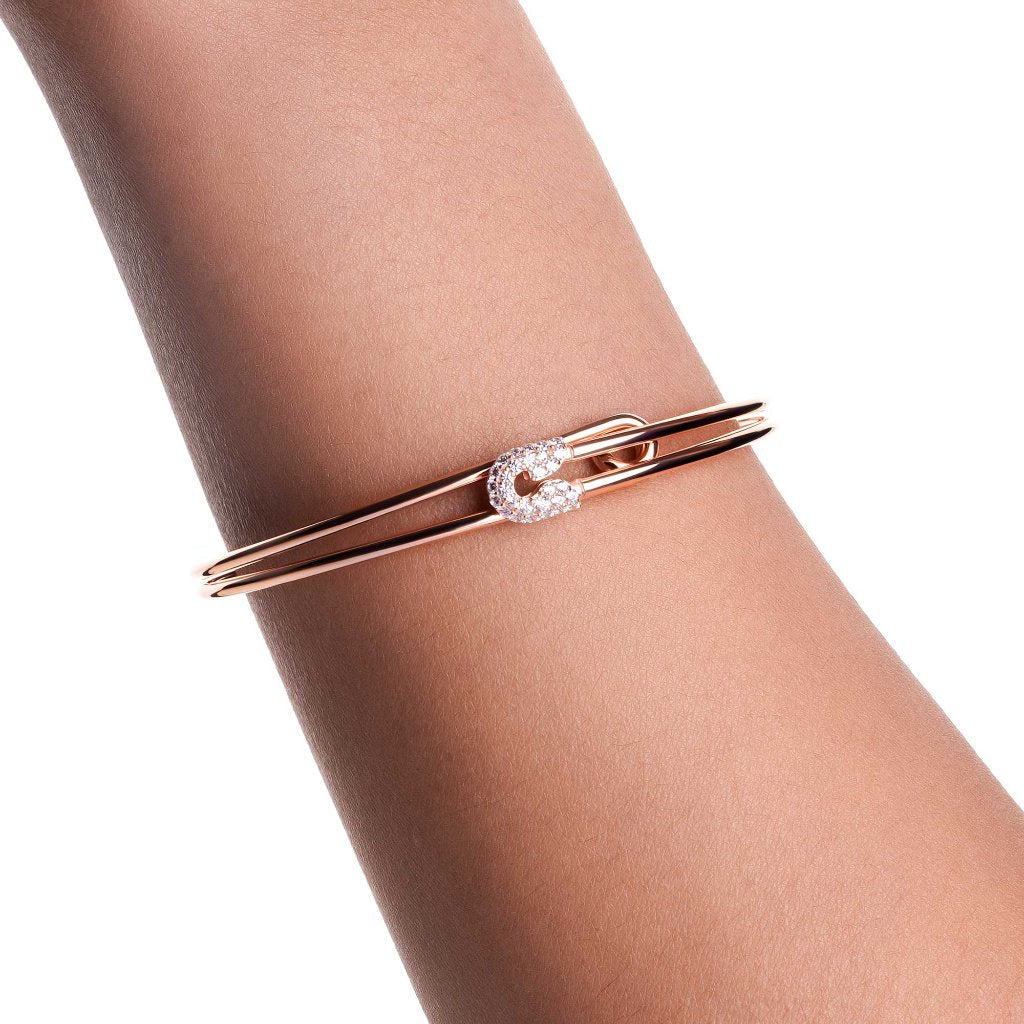 Gelang Emas 8K - Pin Gold Bangle - Terra Collection - Juene Jewelry - Juene