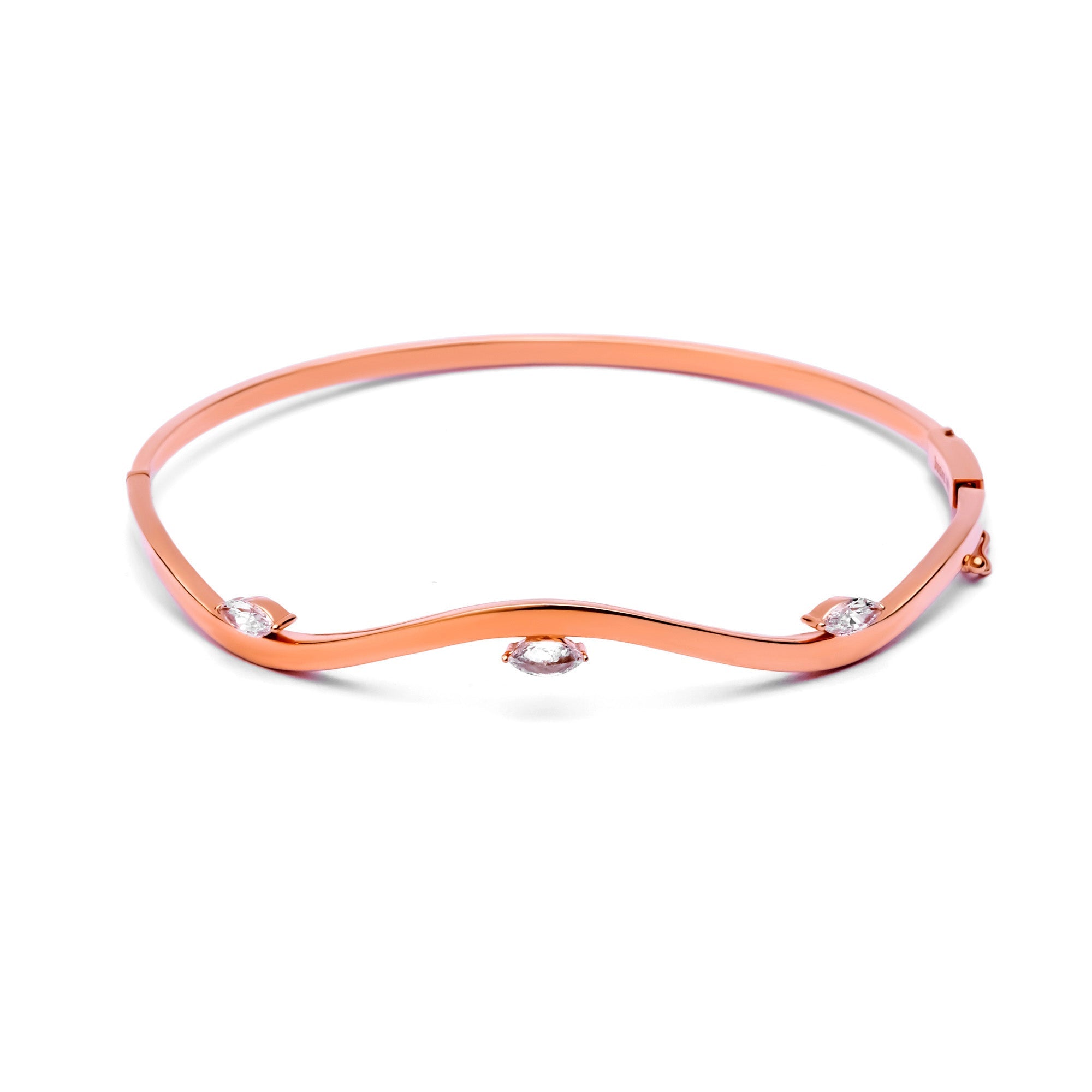 Gelang Emas 8K - Wavey Gold Bangle - Veya Collection - Juene Jewelry - Juene