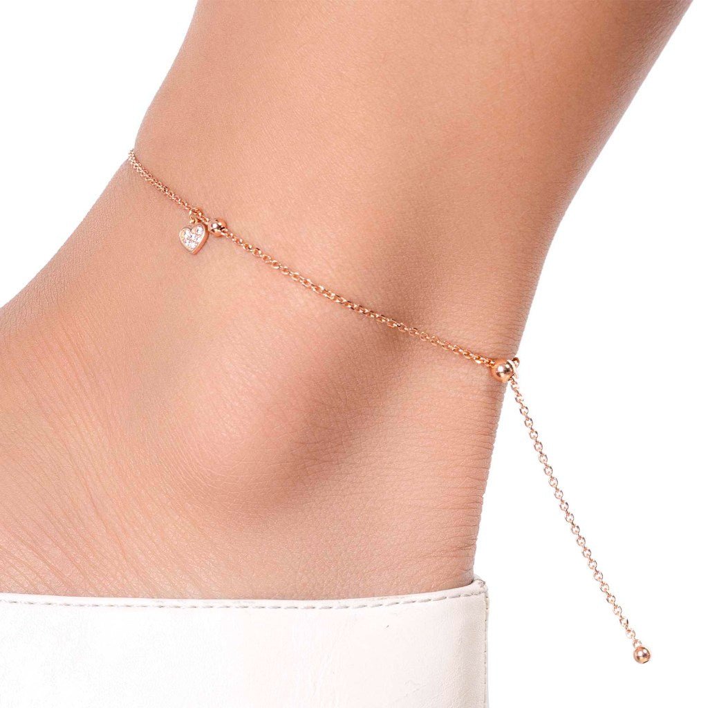 Gelang Kaki Serut Emas 8K - Lavi Gold Anklet - Brianeta Collection - Juene Jewelry - Juene Jewelry