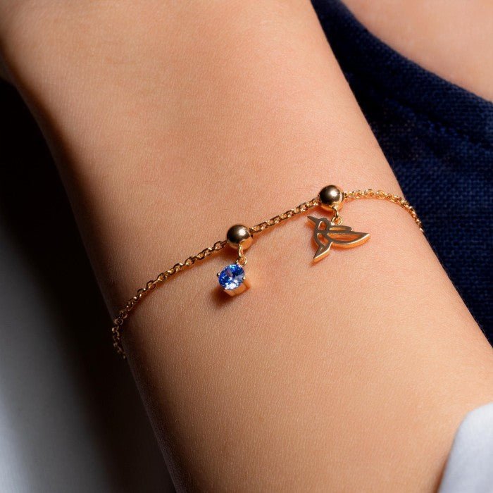 Gelang Serut Emas 7k - Azure Bird Gold Bracelet - The Shades Collection - Juene Jewelry - Juene
