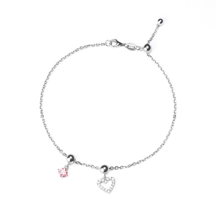 Gelang Serut Emas 7k - Blushing Heart Gold Bracelet - The Shades Collection - Juene Jewelry