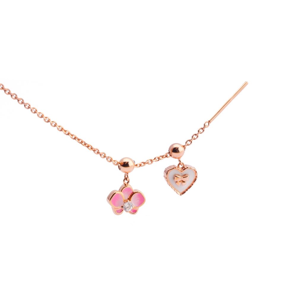 Gelang Serut Emas 7k - Chain Gold Bracelet - With Love Collection - Cassandra Lee x Juene Jewelry - Juene