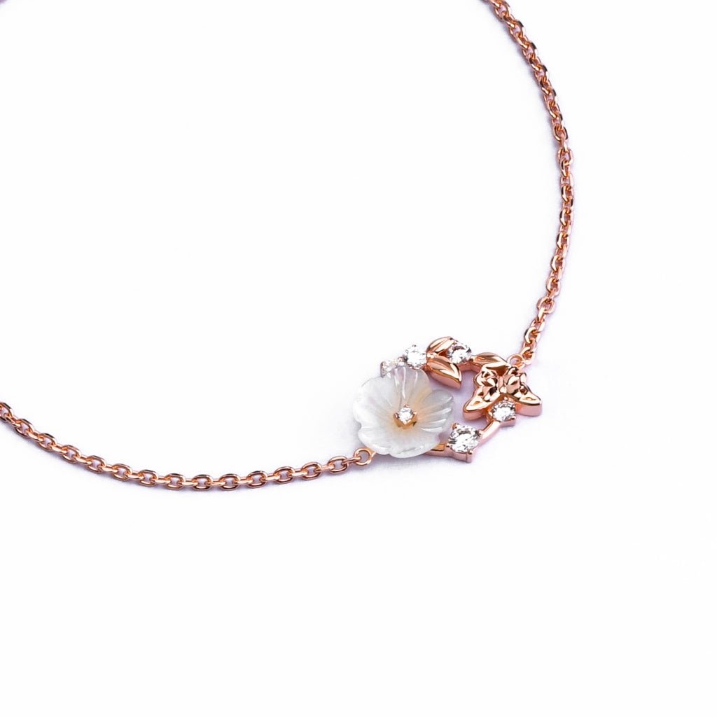 Gelang Serut Emas 7k - Farida Gold Bracelet - Mother of Pearl Collection - Juene Jewelry - Juene
