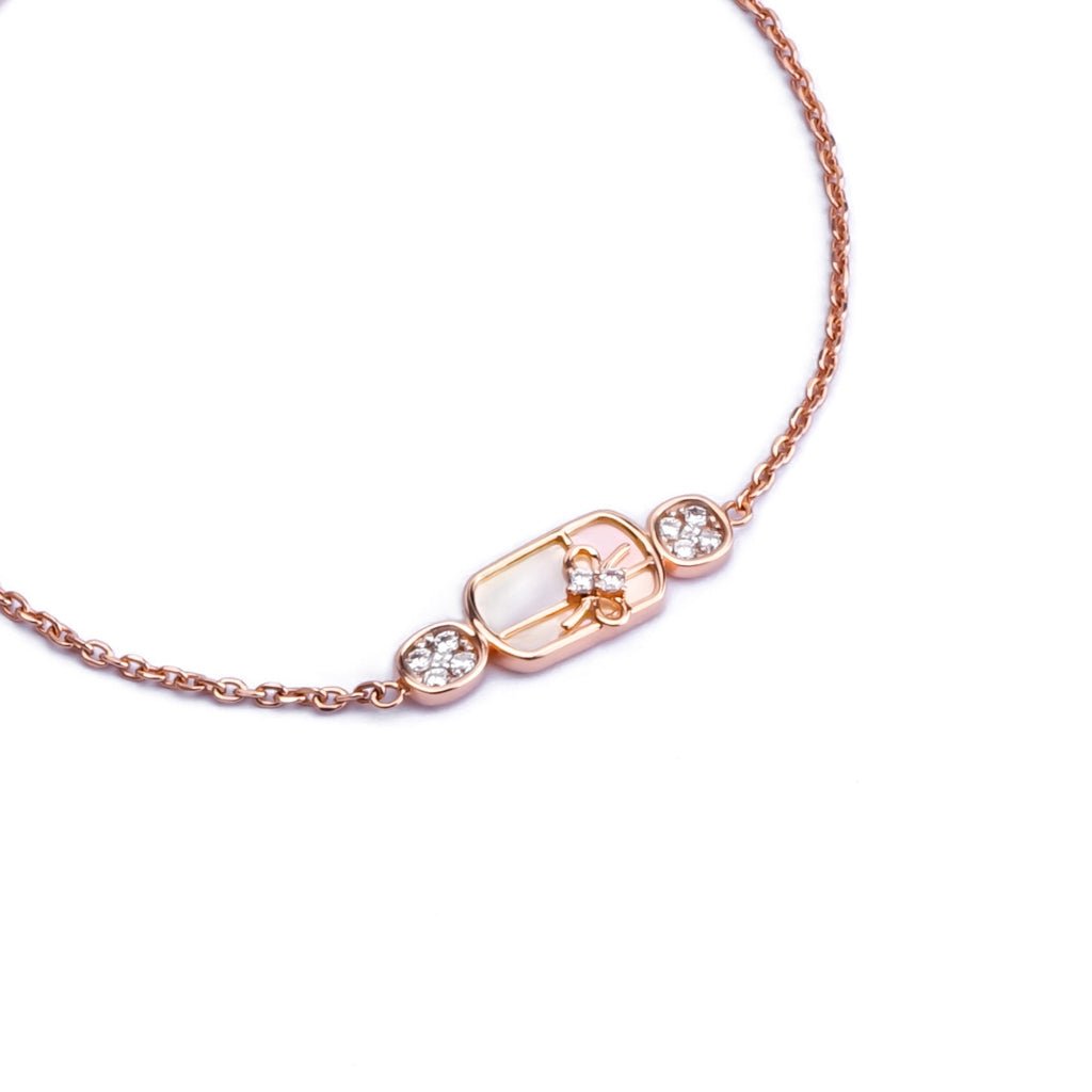 Gelang Serut Emas 7k - Rita Gold Bracelet - Mother of Pearl Collection - Juene Jewelry - Juene